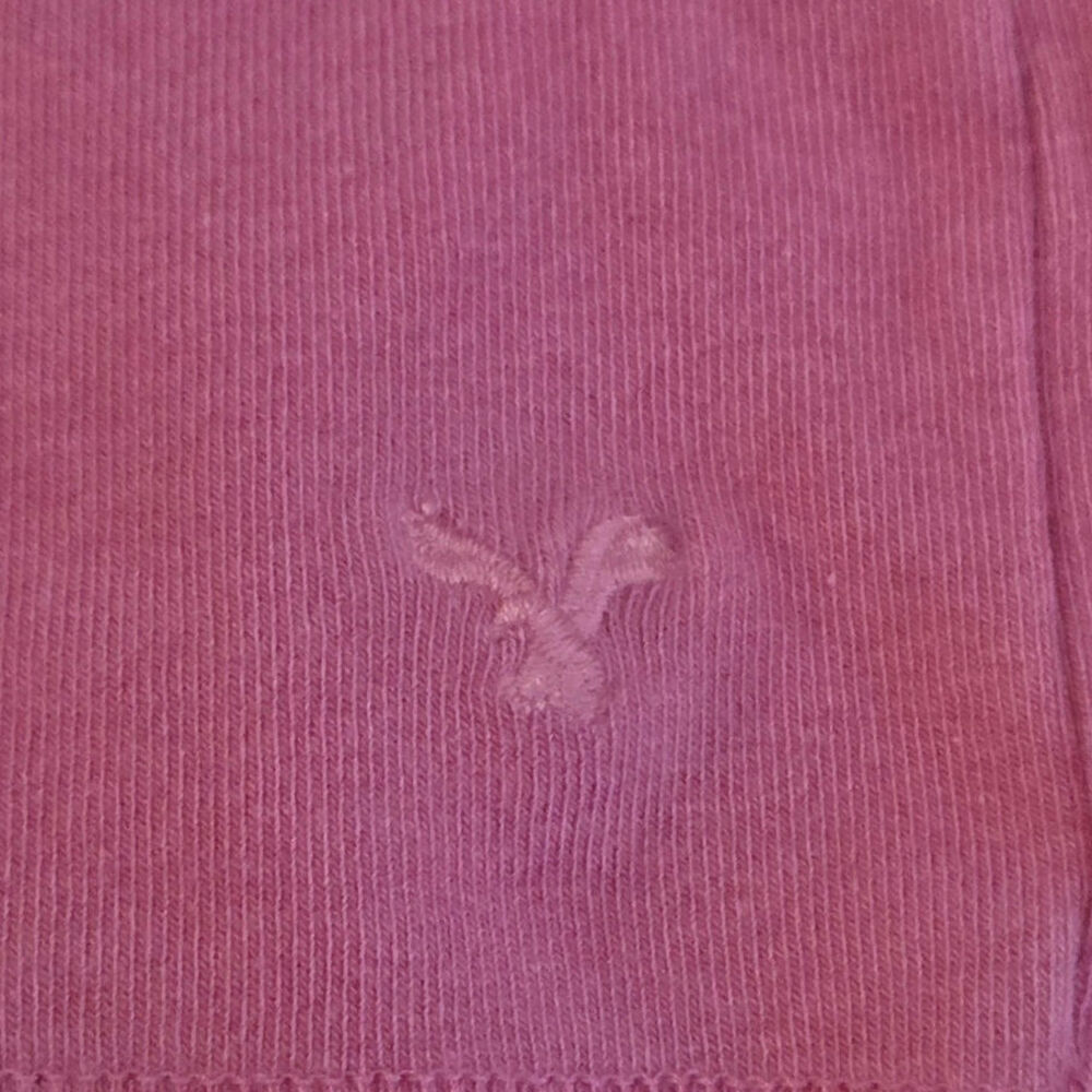 American Eagle Vintage 2000s Pink Tube Top Embroidered Logo Y2K Preppy GUC S - Picture 3 of 6